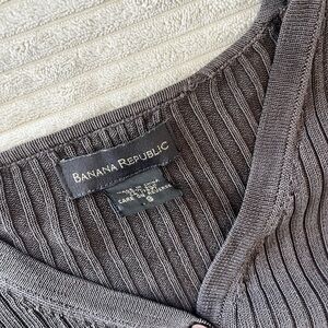 Banana Republic Charcoal V-Neck Sweater